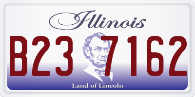 IL license plate B237162