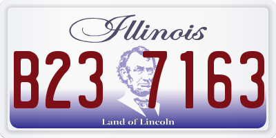 IL license plate B237163