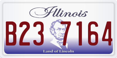 IL license plate B237164