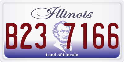 IL license plate B237166