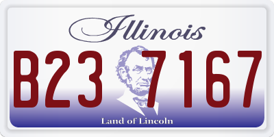 IL license plate B237167