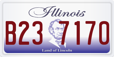 IL license plate B237170
