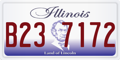IL license plate B237172