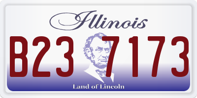 IL license plate B237173
