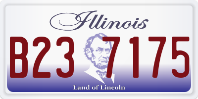 IL license plate B237175