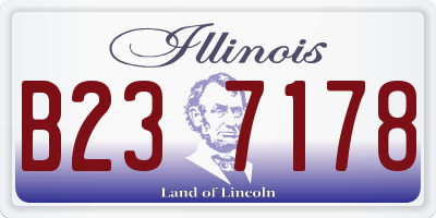 IL license plate B237178