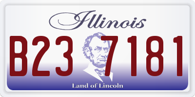 IL license plate B237181