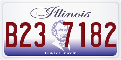 IL license plate B237182