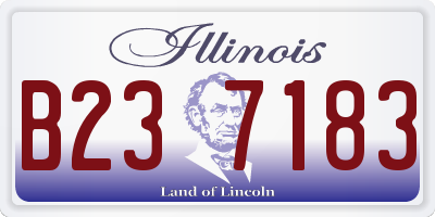 IL license plate B237183
