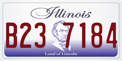 IL license plate B237184