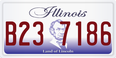 IL license plate B237186