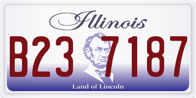 IL license plate B237187