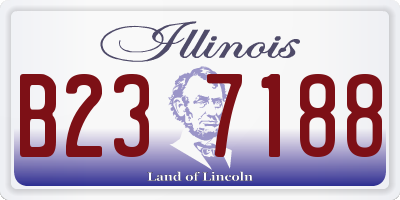 IL license plate B237188