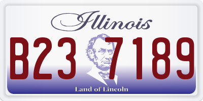 IL license plate B237189