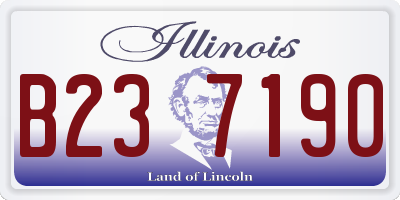 IL license plate B237190
