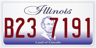 IL license plate B237191