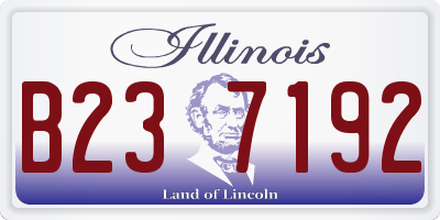 IL license plate B237192