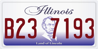 IL license plate B237193