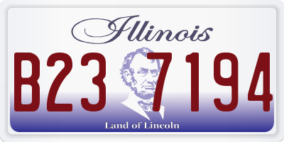 IL license plate B237194