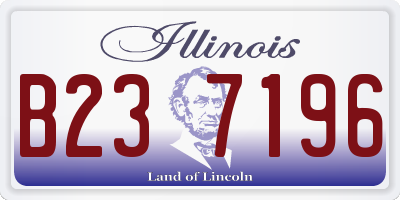 IL license plate B237196