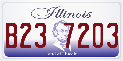 IL license plate B237203