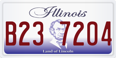 IL license plate B237204
