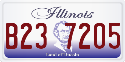 IL license plate B237205