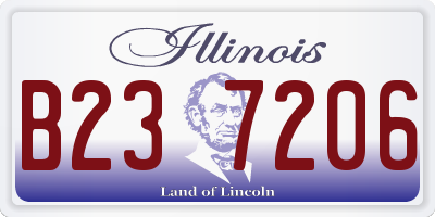 IL license plate B237206