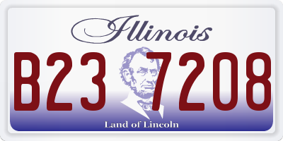 IL license plate B237208