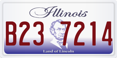 IL license plate B237214