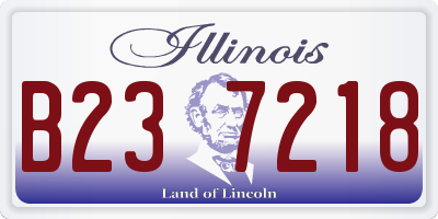IL license plate B237218