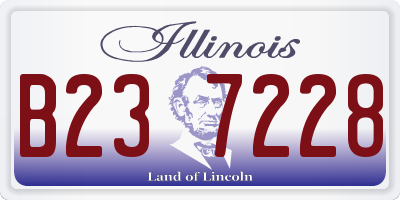 IL license plate B237228