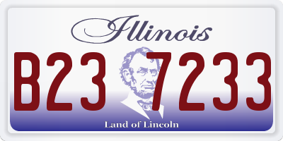 IL license plate B237233