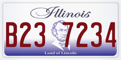 IL license plate B237234