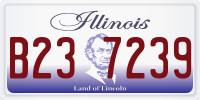 IL license plate B237239