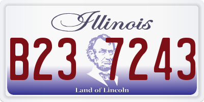 IL license plate B237243