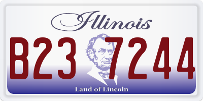 IL license plate B237244