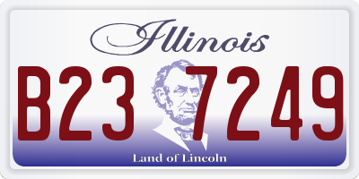 IL license plate B237249