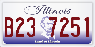 IL license plate B237251