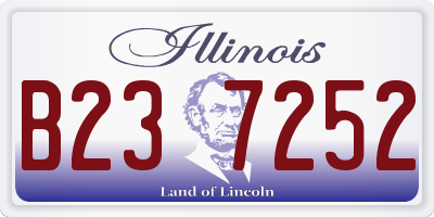 IL license plate B237252
