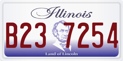 IL license plate B237254