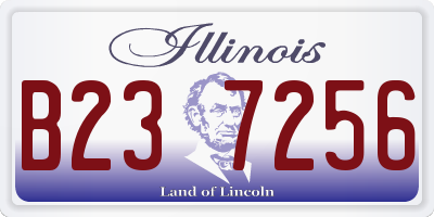 IL license plate B237256