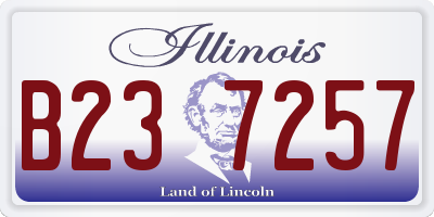 IL license plate B237257