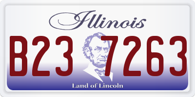 IL license plate B237263