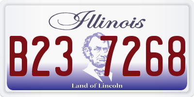 IL license plate B237268
