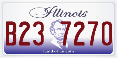 IL license plate B237270