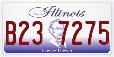 IL license plate B237275