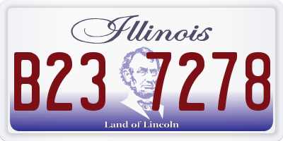 IL license plate B237278