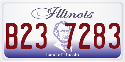 IL license plate B237283