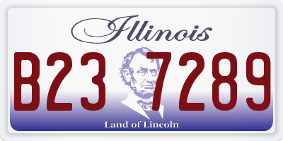 IL license plate B237289